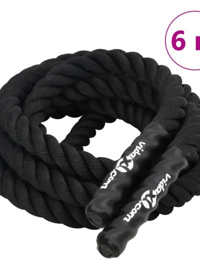 Frânghie de lucru, negru, 6 m, 4,5 kg, poliester - Aparate fitness - Decoo