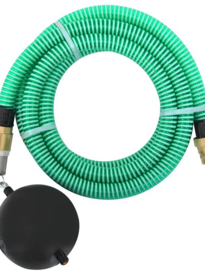 Furtun de aspirație cu racorduri din alamă, verde 1,1" 10 m PVC - Gradina - Decoo