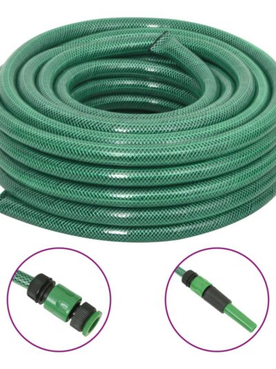 Furtun de grădină cu set de racorduri, verde, 0,9", 20 m, PVC - Gradina - Decoo