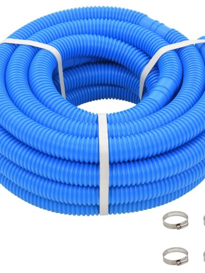 Furtun de piscină cu cleme, albastru, 38 mm, 12 m - Furtunuri pentru piscina - Decoo