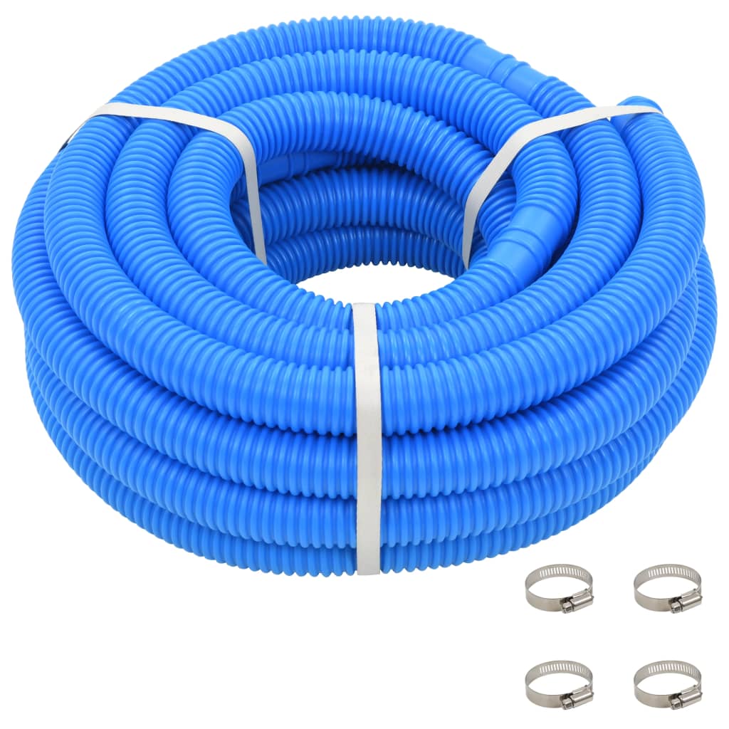 Furtun de piscină cu cleme, albastru, 38 mm, 12 m - Furtunuri pentru piscina - Decoo