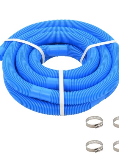 Furtun de piscină cu cleme, albastru, 38 mm, 6 m - Furtunuri pentru piscina - Decoo