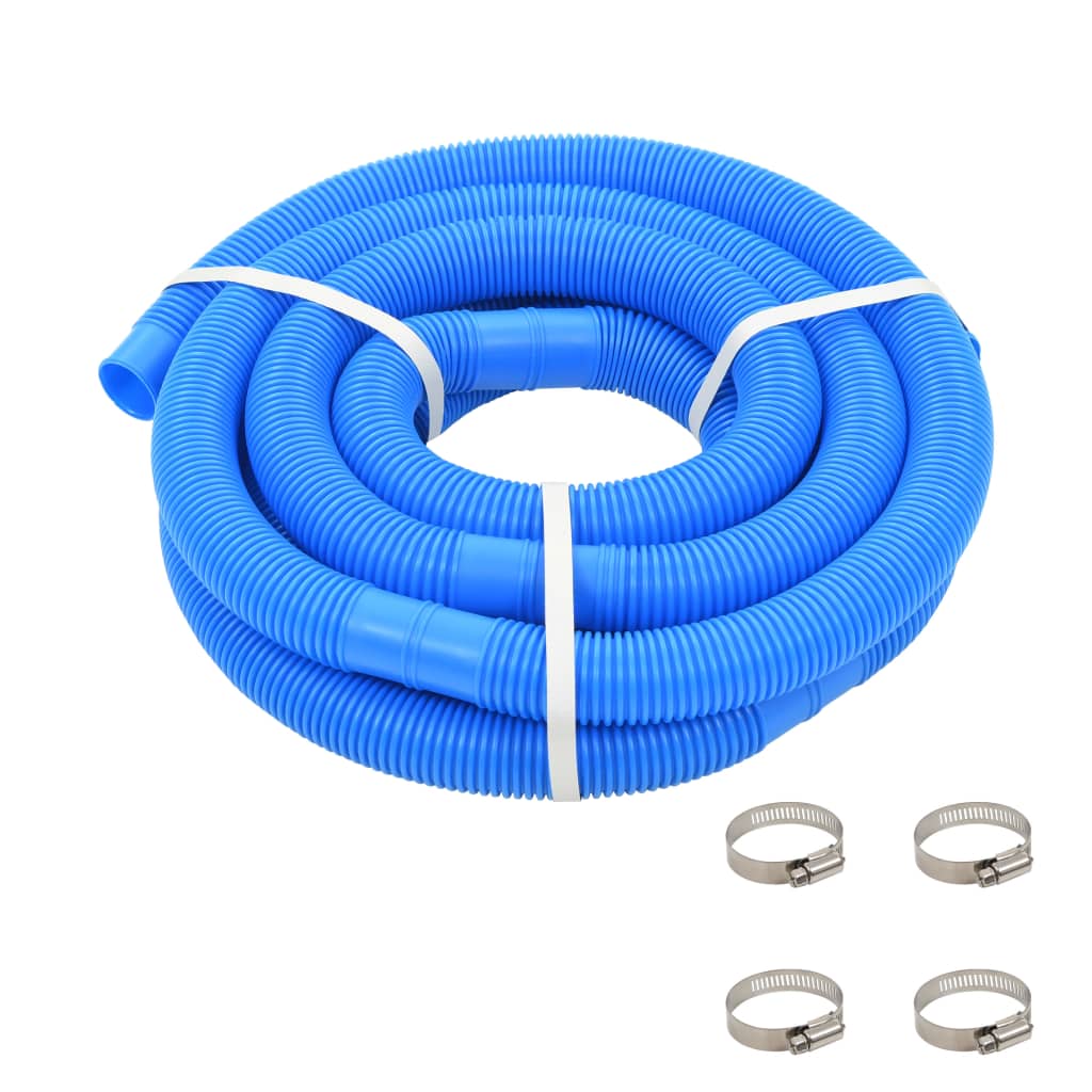 Furtun de piscină cu cleme, albastru, 38 mm, 6 m - Furtunuri pentru piscina - Decoo