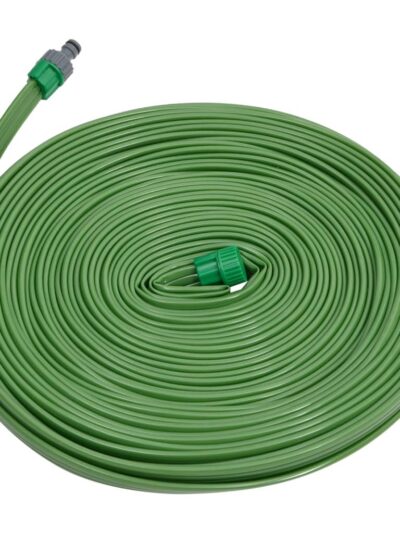 Furtun pentru stropit cu 3 tuburi, verde, 15 m, PVC - Gradina - Decoo