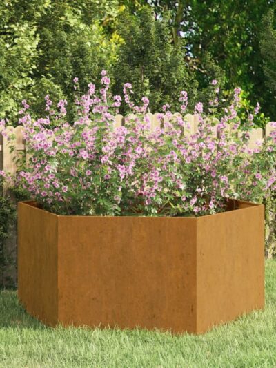 Jardinieră, ruginiu, 90x90x45 cm, oțel corten - Ghivece si suporturi flori - Decoo