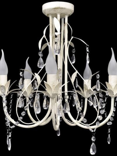 Lampă de plafon suspendată, candelabru cristal, elegant, 5 becuri - Accesorii corpuri de iluminat - Decoo