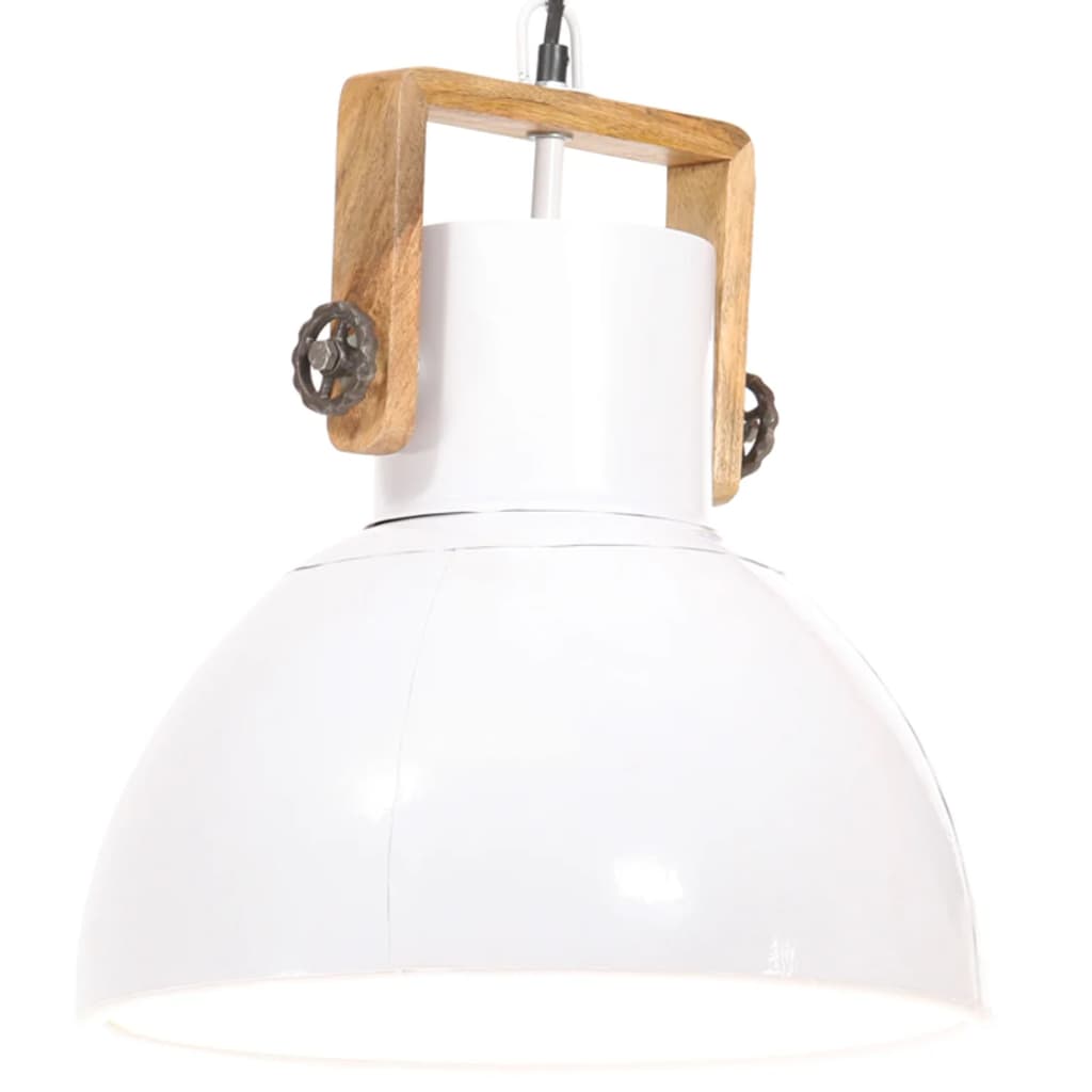 Lampă suspendată industrială, 25 W, alb, 40 cm, E27, rotund - Accesorii corpuri de iluminat - Decoo