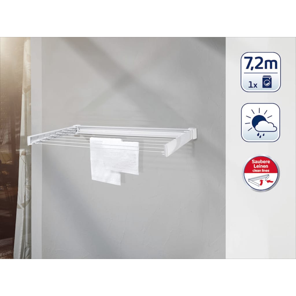 Leifheit Uscător de rufe de perete Telegant 72 Protect 83305 - Accesorii baie - Decoo