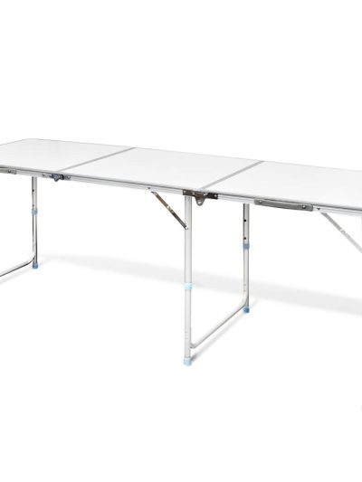 Masă camping din aluminiu reglabilă 180 x 60 cm - Mobilier camping - Decoo