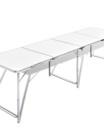 Masă camping din aluminiu reglabilă 240 x 60 cm - Mobilier camping - Decoo