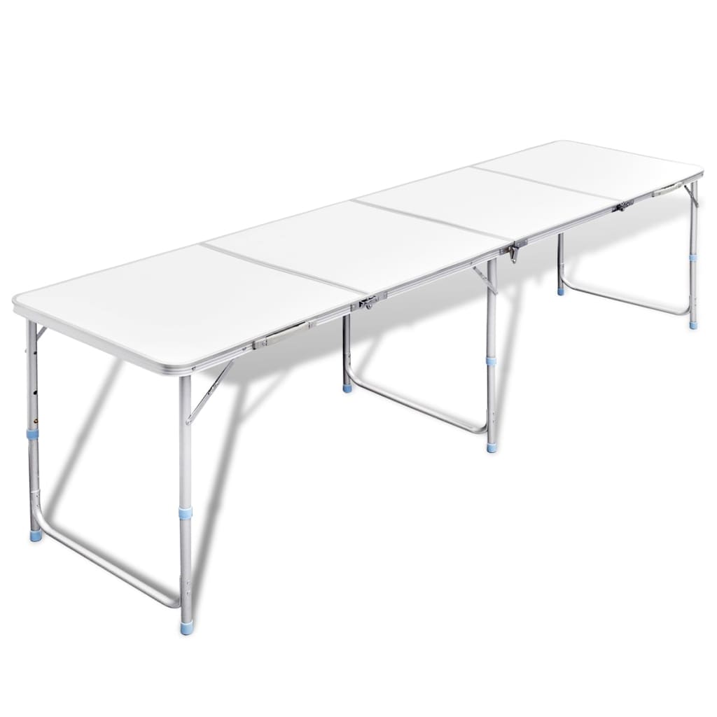 Masă camping din aluminiu reglabilă 240 x 60 cm - Mobilier camping - Decoo