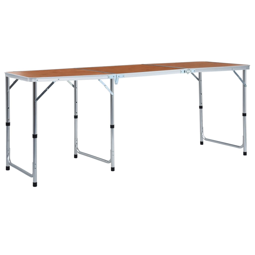 Masă de camping pliabilă, 180 x 60 cm, aluminiu - Mobilier camping - Decoo