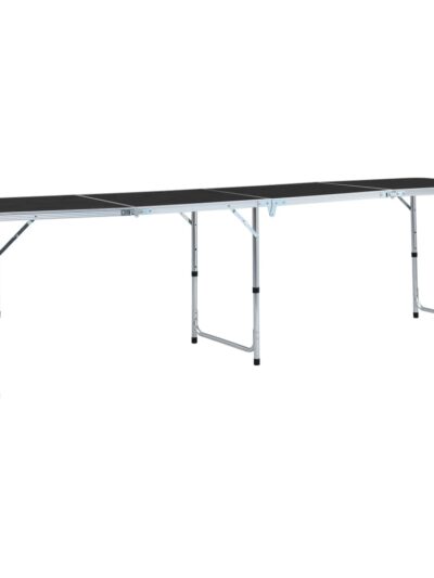 Masă de camping pliabilă, gri, 240 x 60 cm, aluminiu - Mobilier camping - Decoo