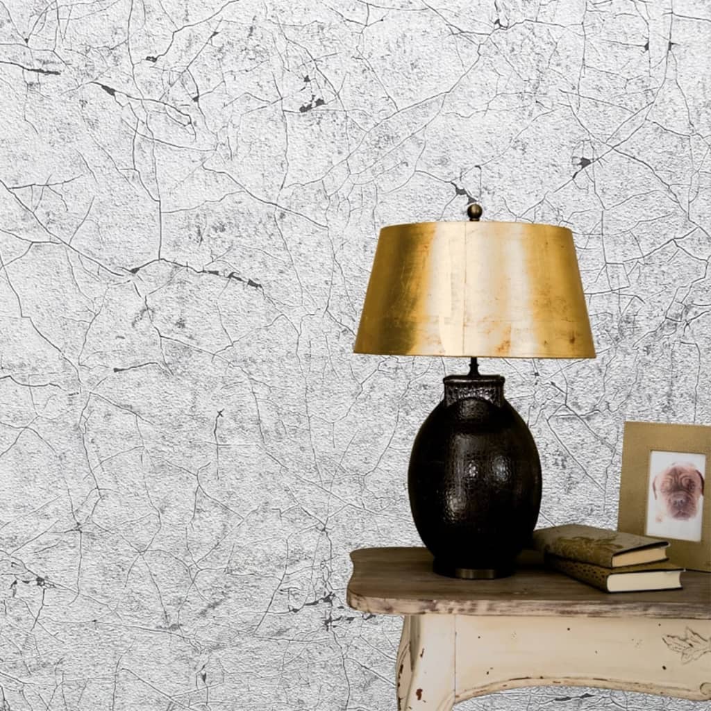 Noordwand Tapet ”Vintage Deluxe Stucco Crackle”, gri - Casa - Decoo