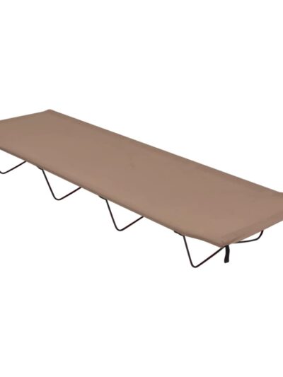 Pat de camping, gri taupe, 180x60x19 cm, țesătură oxford & oțel - Paturi si Saltele pentru camping - Decoo