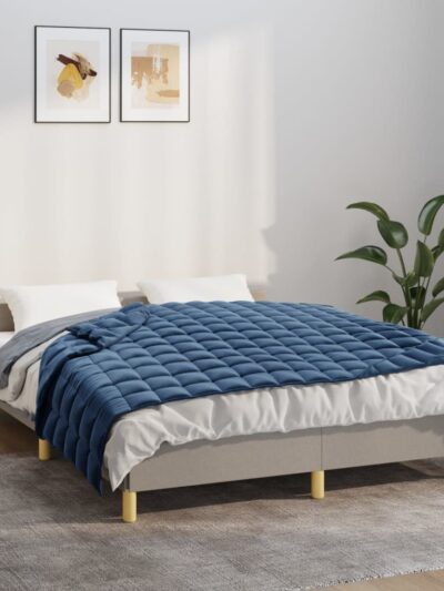 Pătură anti-stres, albastru, 122x183 cm, 5 kg, material textil - Casa - Decoo