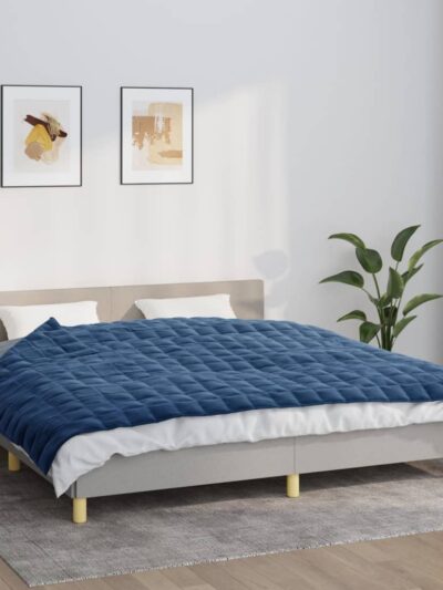 Pătură cu greutăți, albastru, 155x220 cm, 7 kg, material textil - Casa - Decoo