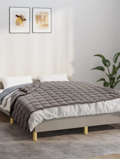 Pătură cu greutăți, gri, 150x200 cm, 11 kg, material textil - Casa - Decoo