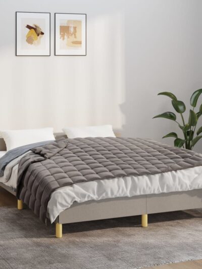 Pătură cu greutăți, gri, 150x200 cm, 7 kg, material textil - Casa - Decoo