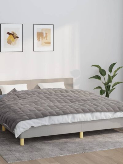 Pătură cu greutăți, gri, 155x220 cm, 7 kg, material textil - Casa - Decoo