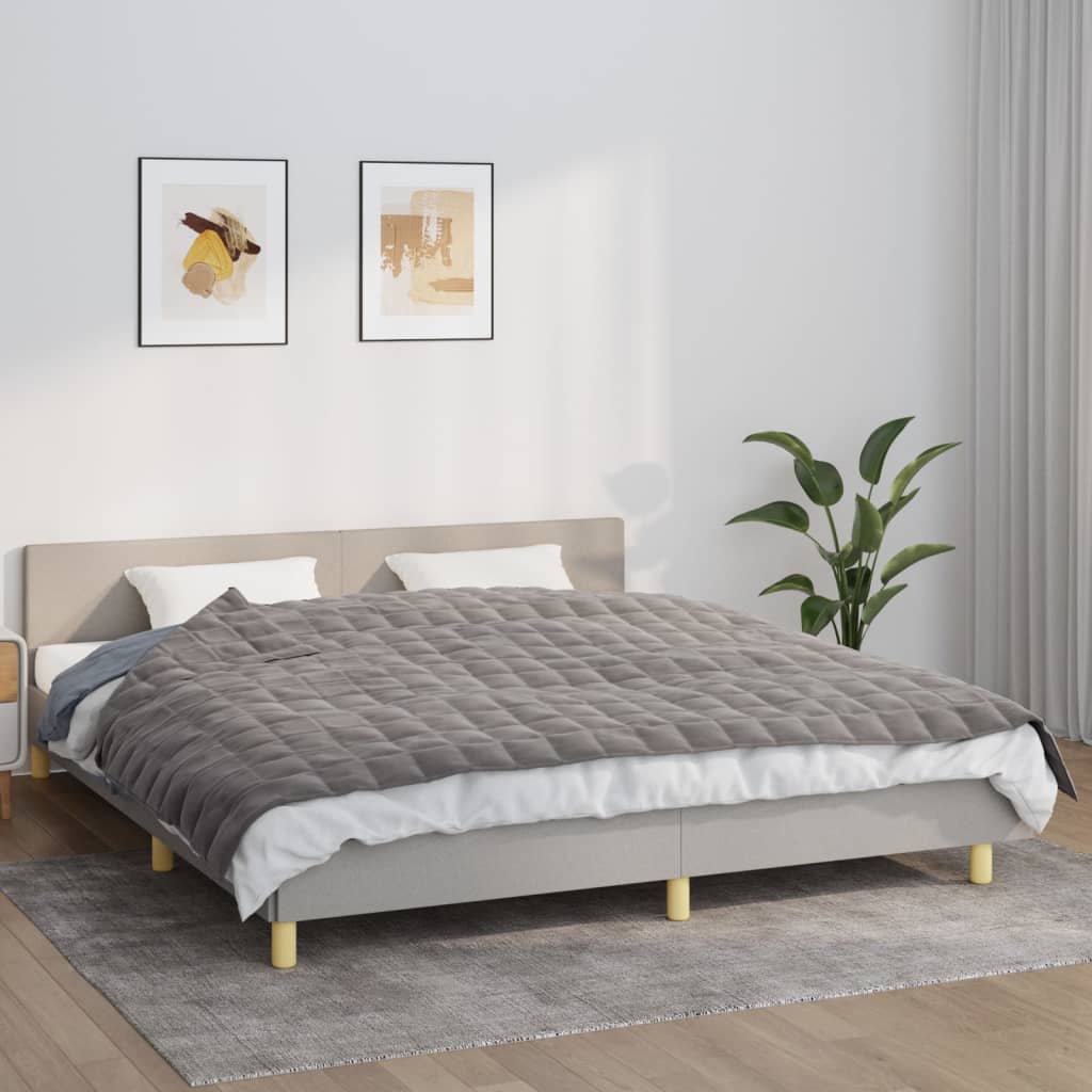 Pătură cu greutăți, gri, 155x220 cm, 7 kg, material textil - Casa - Decoo