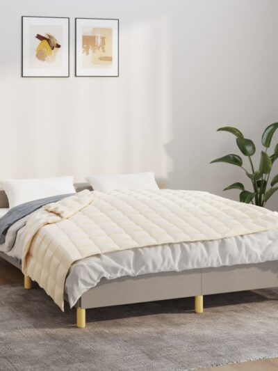 Pătură grea, crem deschis, 122x183 cm, 9 kg, material textil - Casa - Decoo