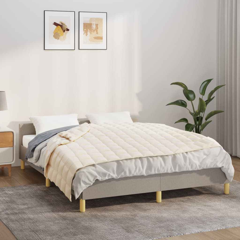 Pătură grea, crem deschis, 122x183 cm, 9 kg, material textil - Casa - Decoo