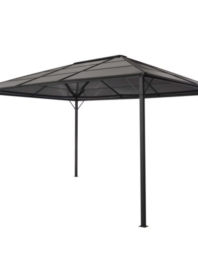 Pavilion cu acoperiș, negru, 4 x 3 x 2,6 m, aluminiu - Foisoare,Corturi si pavilioane de gradina - Decoo