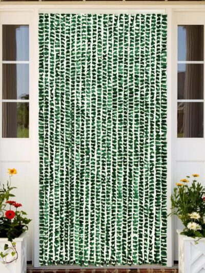 Perdea pentru insecte, verde și alb, 100 x 220 cm, chenille - Casa - Decoo