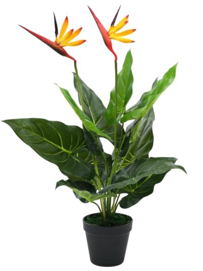 Plantă artificială Strelitzia Reginae Pasărea paradisului 66 cm - Casa - Decoo