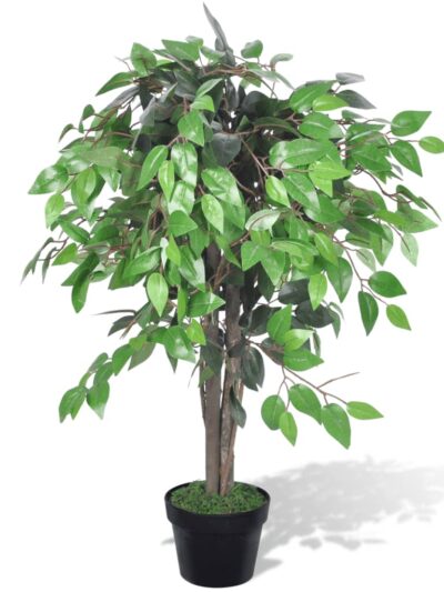 Planta artificială, arbore de ficus, cu ghiveci, 90 cm - Casa - Decoo