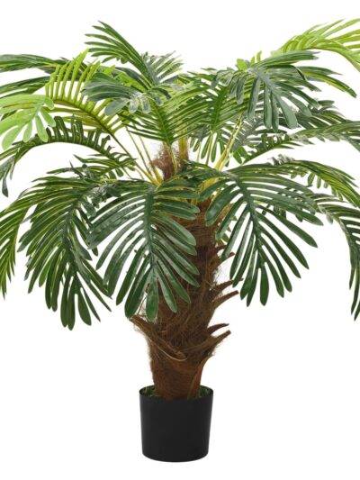 Plantă artificială palmier cycas cu ghiveci, verde, 90 cm - Casa - Decoo