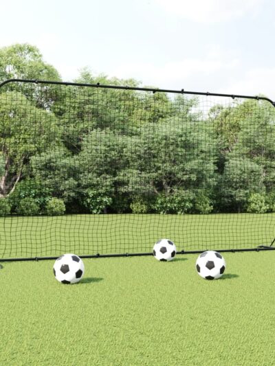 Plasă de ricoșeu fotbal, negru, 366x90x183 cm, HDPE - Fotbal - Decoo