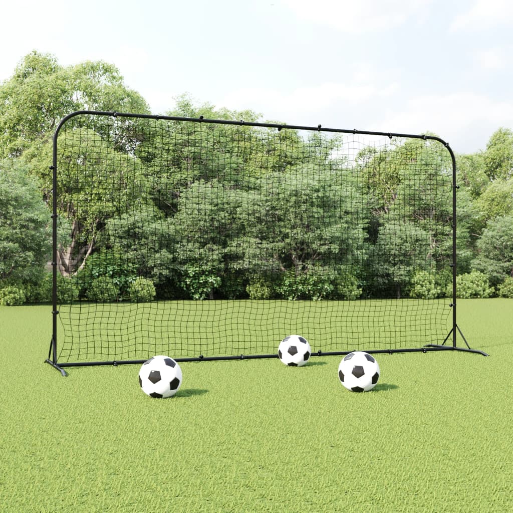 Plasă de ricoșeu fotbal, negru, 366x90x183 cm, HDPE - Fotbal - Decoo