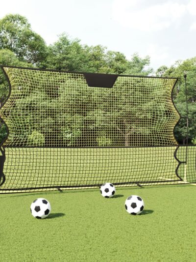 Plasă rebounder fotbal, negru și galben 183x85x120 cm poliester - Fotbal - Decoo