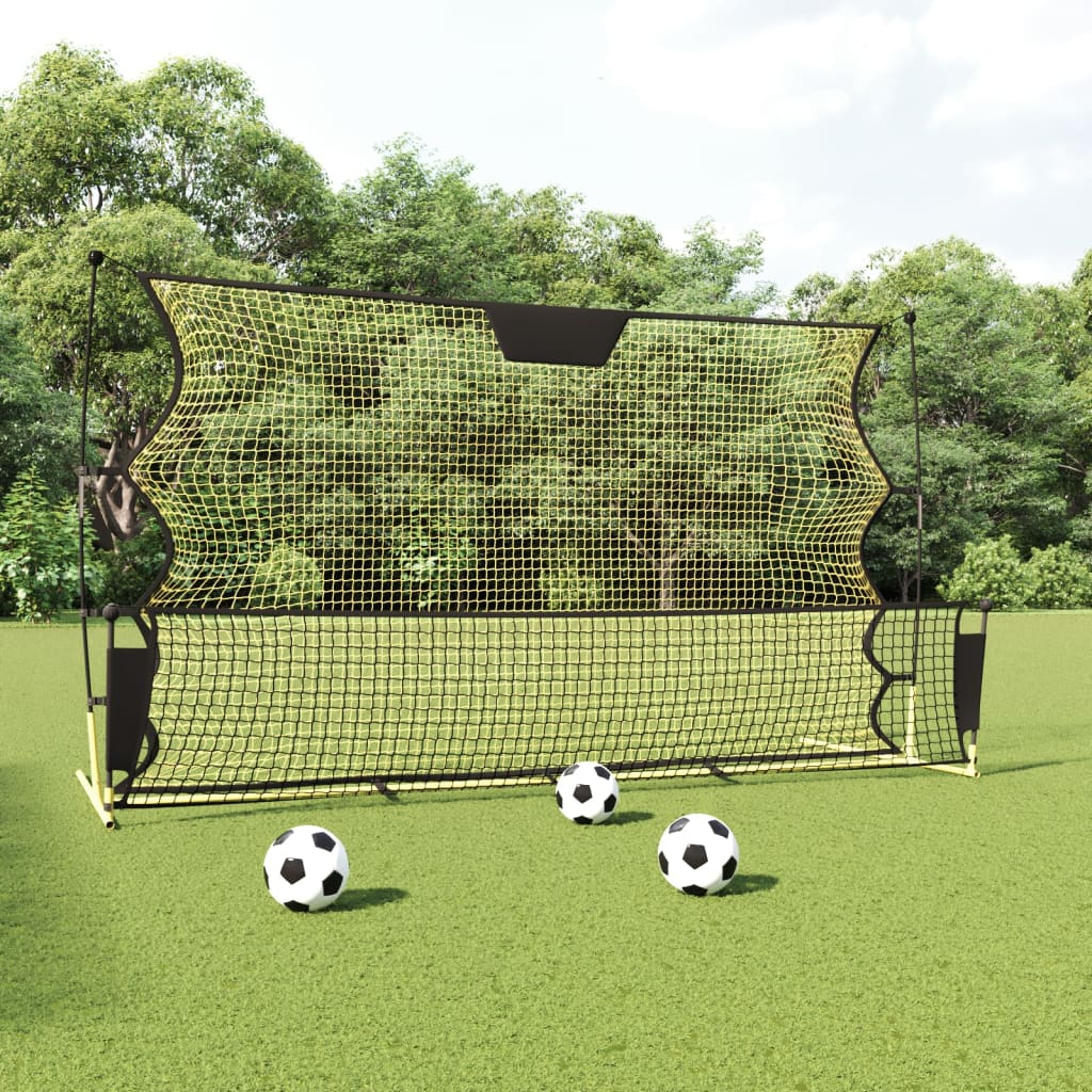 Plasă rebounder fotbal, negru și galben 183x85x120 cm poliester - Fotbal - Decoo