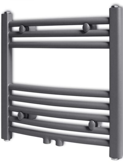 Radiator port-prosop încălzire centrală baie, curbat, 480x480 mm, gri - Calorifere electrice - Decoo