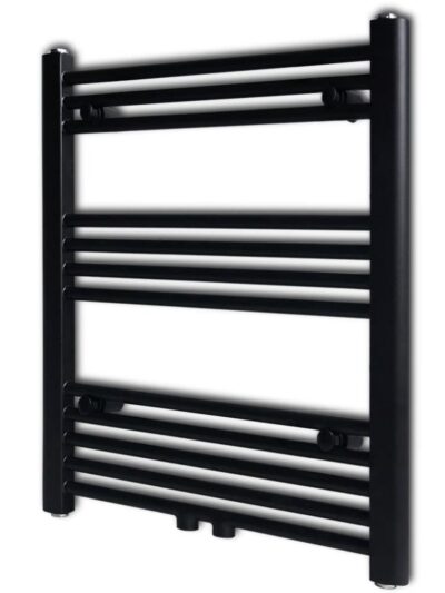 Radiator port-prosop încălzire centrală baie drept negru 600 x 764 mm - Calorifere electrice - Decoo