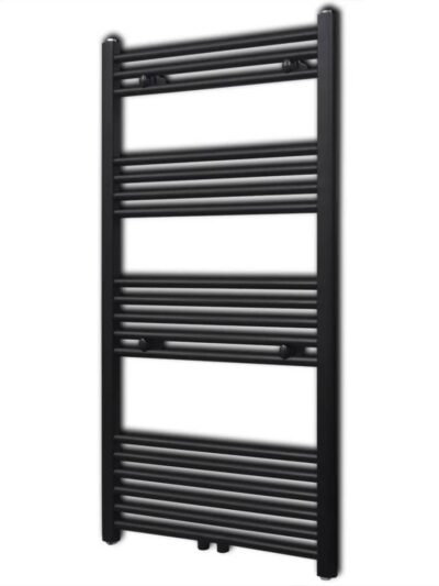 Radiator port-prosop încălzire centrală baie drept, negru, 600x1160 mm - Calorifere electrice - Decoo