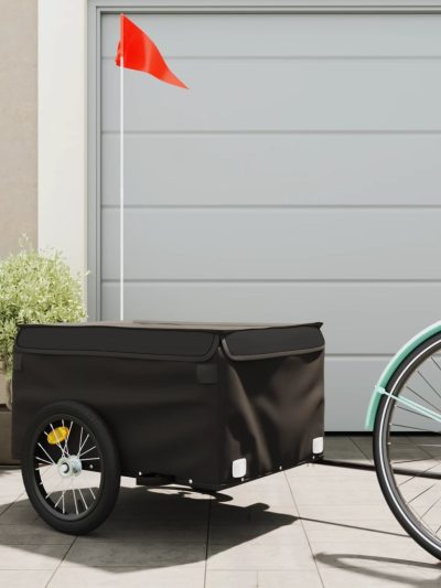 Remorcă pentru biciclete, negru, 45 kg, fier - Ciclism - Decoo