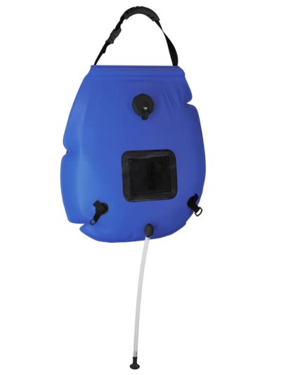 Sac de duș de camping, albastru, 20 L, PVC - Galeti pliabile camping - Decoo