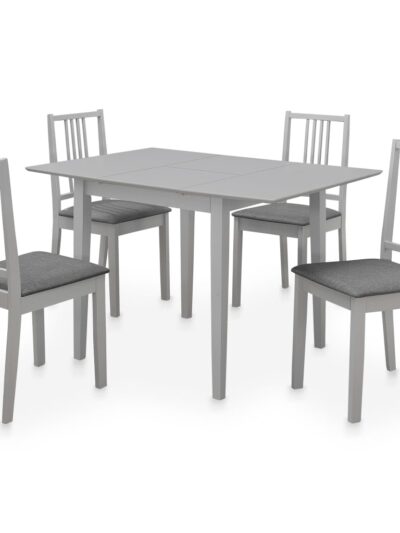 Set mobilier de bucătărie, 5 piese, gri, MDF - Casa - Decoo