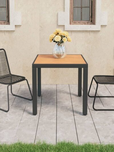 Set mobilier de grădină, 3 piese, negru și maro, ratan PVC - Gradina - Decoo