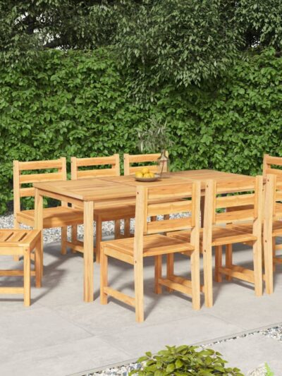 Set mobilier de grădină, 9 piese, lemn masiv de tec - Gradina - Decoo