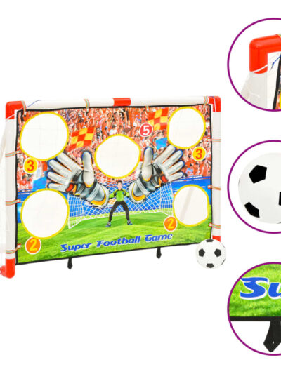 Set poartă de fotbal copii cu perete de poartă 120x51x77,5 cm - Fotbal - Decoo