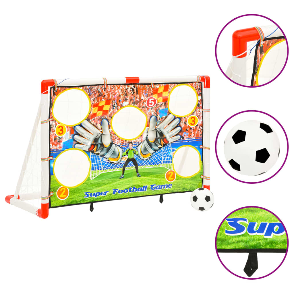 Set poartă de fotbal copii cu perete de poartă 120x51x77,5 cm - Fotbal - Decoo