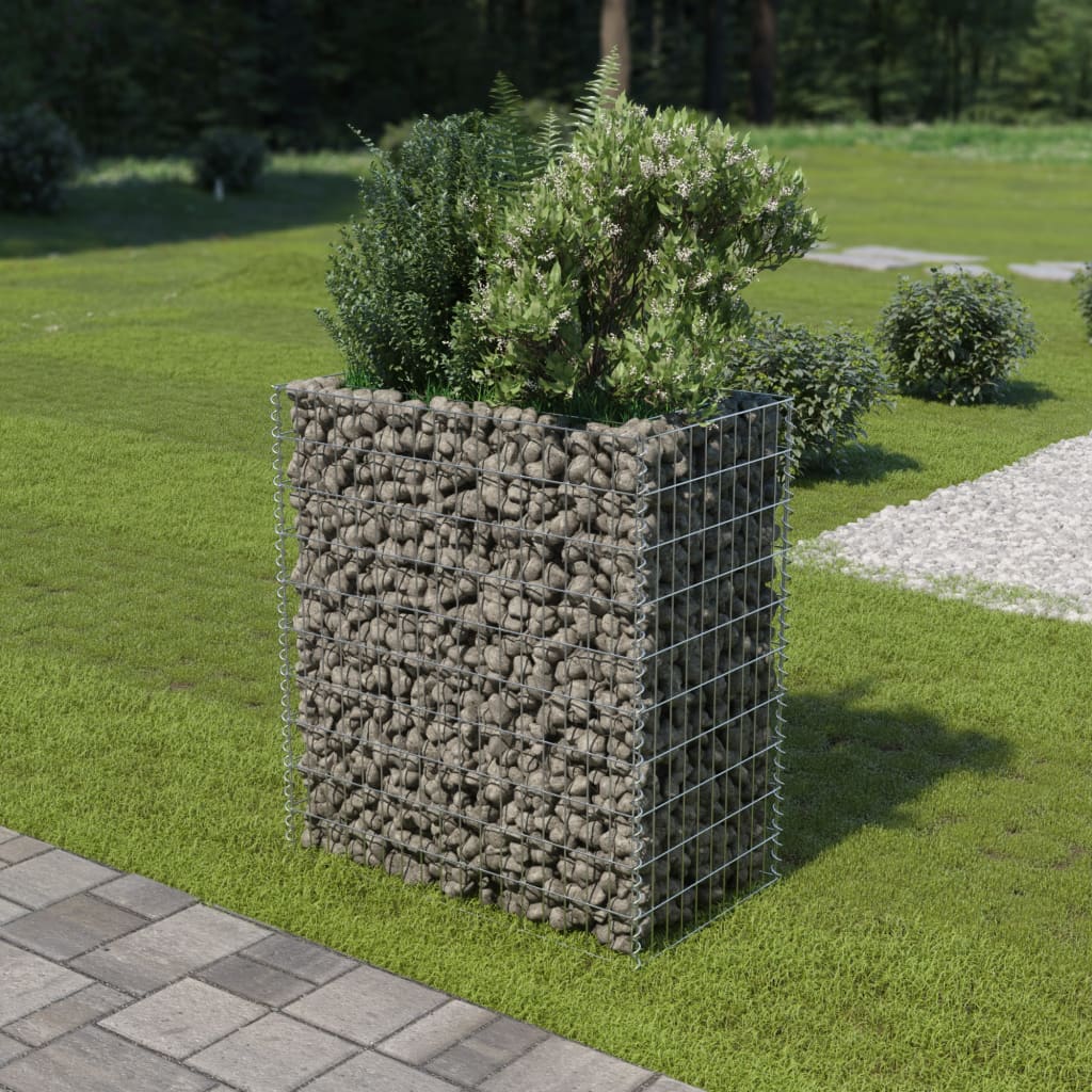 Strat înălțat gabion, 90x50x100 cm, oțel galvanizat - Ghivece - Decoo