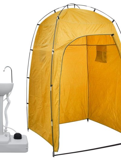 Suport portabil de camping, pentru spălat mâini, cu cort, 20 L - Corturi si Accesorii cort - Decoo