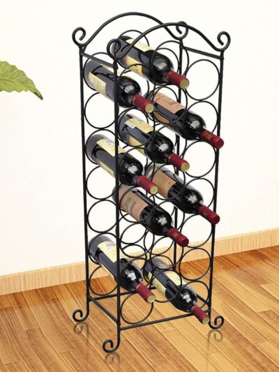 Suport sticle de vin pentru 21 de sticle, metal - Casa - Decoo