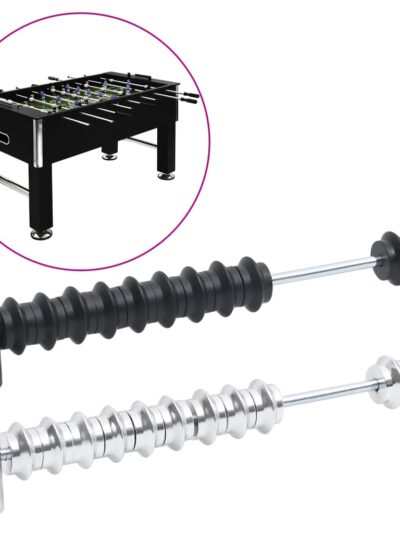 Tablouri de scor masă de fotbal, 2 buc., negru și argintiu - Foosball - Decoo